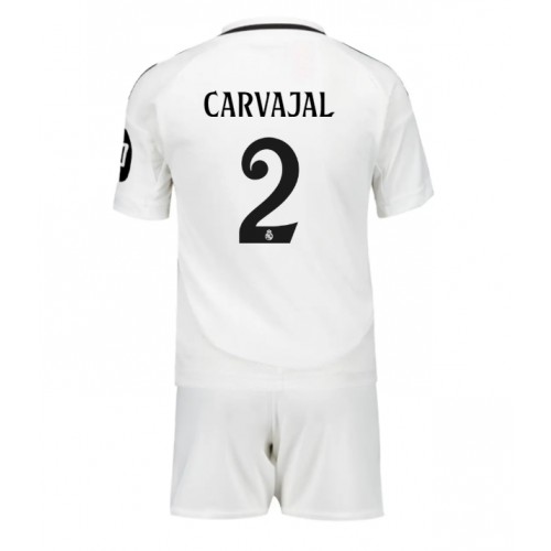 Fotballdrakt Barn Real Madrid Daniel Carvajal #2 Hjemmedraktsett 2024-25 Kortermet (+ Korte bukser)